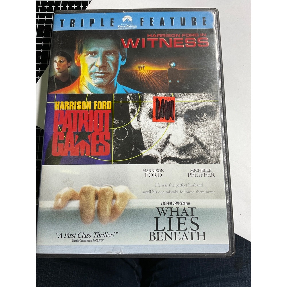 DVD triple feature Harrison Ford witness patriot games what lies beneath